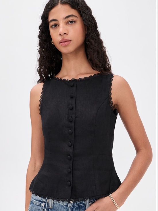 Reformation Tops - Reformation Amelia Linen Top